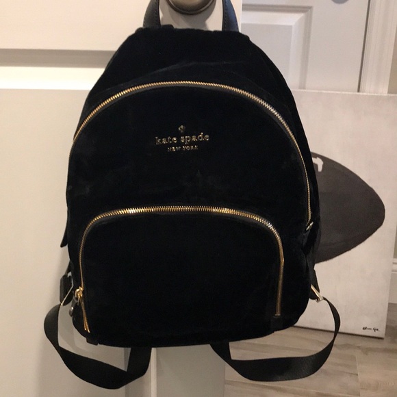 Kate Spade Watson Lane Velvet Backpack